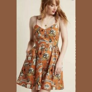 Folter Retrolicious Halloween Print dress